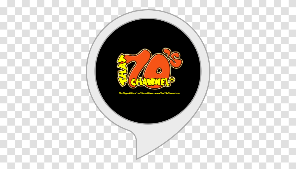 Amazoncom That 70s Channel Alexa Skills Circle, Label, Text, Frisbee, Toy Transparent Png