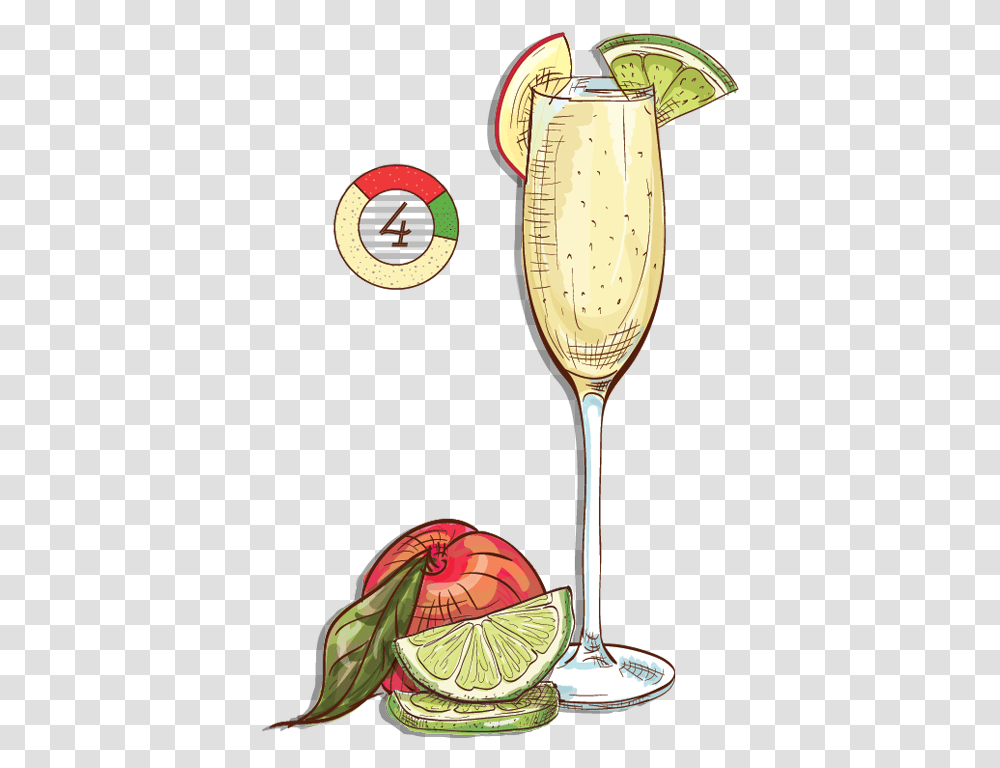 Amazonia Brazilian Mimosa Illustration, Glass, Wine, Alcohol, Beverage Transparent Png