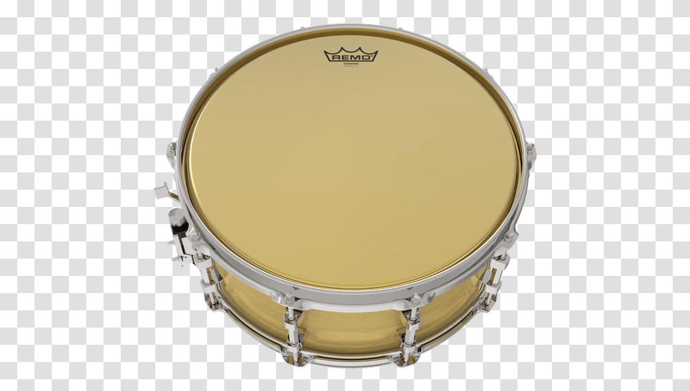 Ambassador Starfire Gold Remo Pinstripe Snare Head, Drum, Percussion, Musical Instrument, Disk Transparent Png