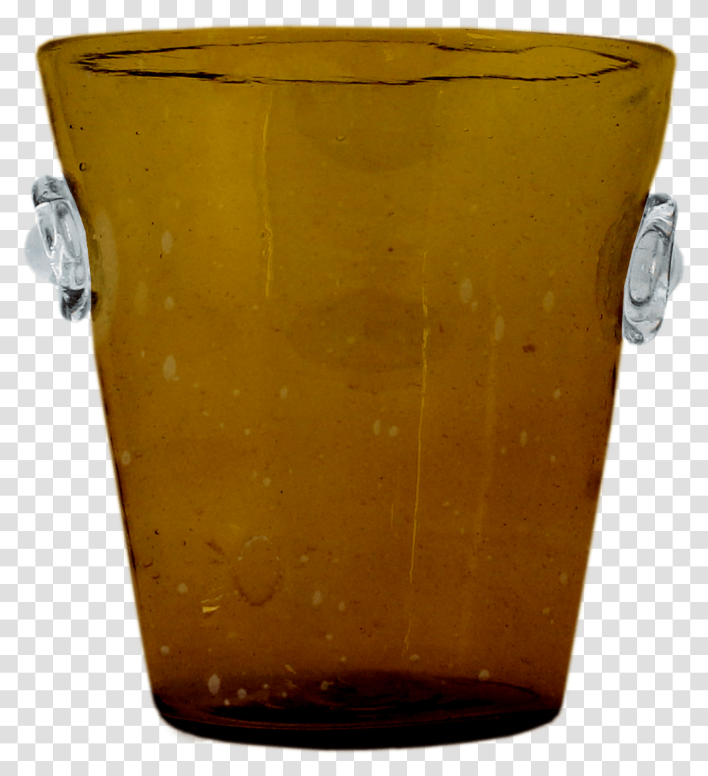 Amber Ice Bucket, Glass, Milk, Beverage, Bread Transparent Png