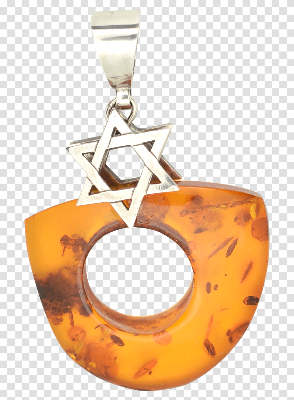 Amber Nugget Pendant With Star Of David Locket, Accessories, Accessory, Arrowhead Transparent Png