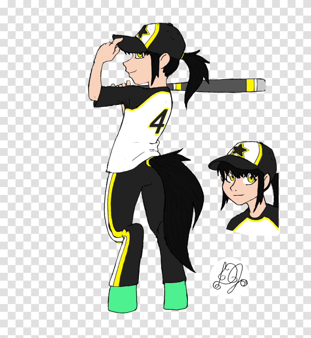 Ambiguous Gender Artistdjblacknwhite Baseball Cartoon, Person, Clothing, People, Team Sport Transparent Png