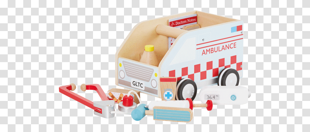 Ambulance Doctor's Set Push Amp Pull Toy, Vehicle, Transportation, Box, Fire Truck Transparent Png