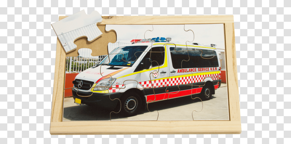 Ambulance Puzzle Ambulance, Van, Vehicle, Transportation, Bus Transparent Png