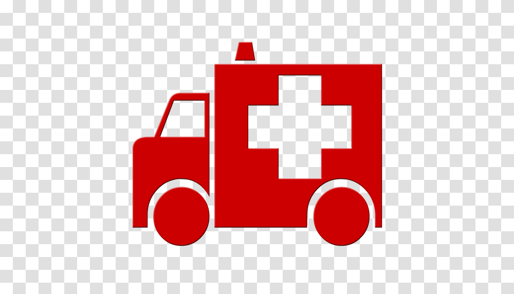 Ambulance Red Symbol Clipart Image, First Aid, Vehicle, Transportation, Van Transparent Png
