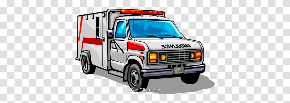 Ambulance Royalty Free Vector Clip Art Illustration, Van, Vehicle, Transportation, Fire Truck Transparent Png