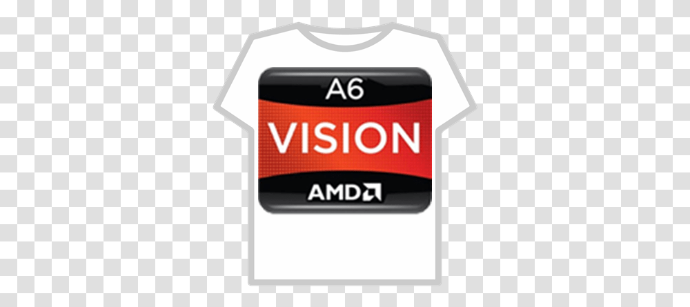 Amd A6 Vision Roblox Amd Vision, Label, Text, First Aid, Clothing Transparent Png