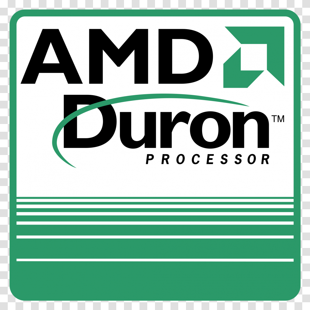 Amd Duron Processor Logo Duron, Label, Sticker Transparent Png