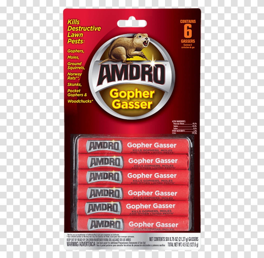 Amdro Gopher Gasser 6pk Gopher Smoke Bomb, Flyer, Poster, Paper, Advertisement Transparent Png