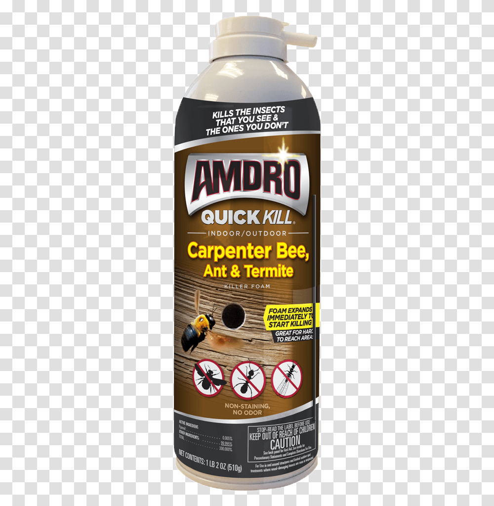 Amdro Quick Kill Carpenter Bee Ant Termite Foam Killer Amdro Quick Kill Carpenter Bee, Beer, Beverage, Label Transparent Png