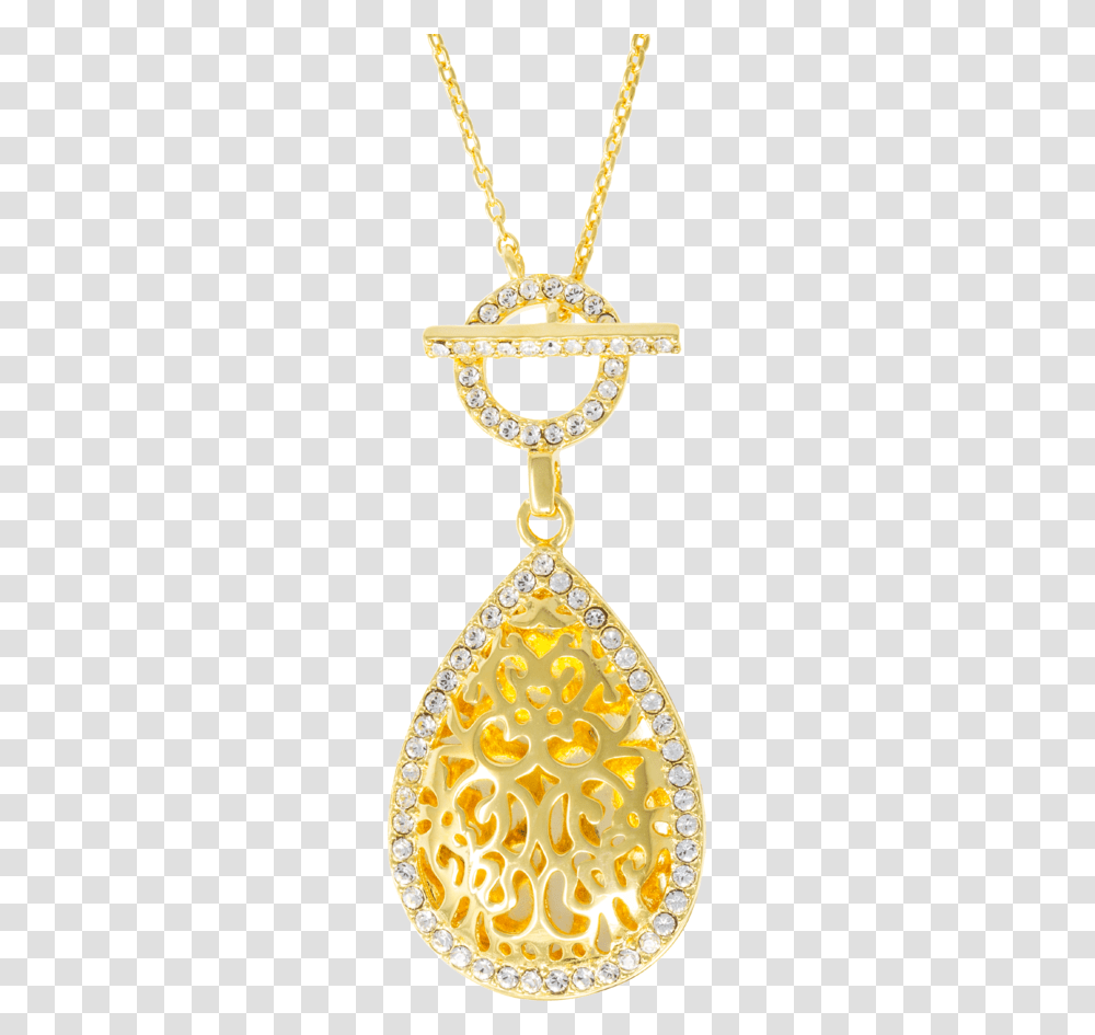 Amelia Yellow Gold Front Italian Design Chain Pendant, Accessories, Accessory, Jewelry Transparent Png