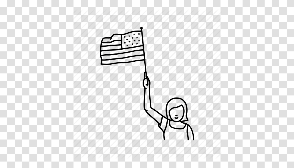 America American Flag Boy Girl Waving A Flag Independence Usa, Plan, Plot, Diagram Transparent Png