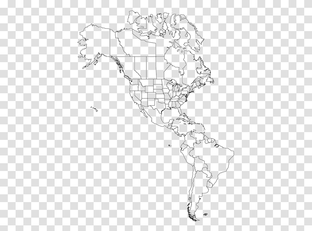 America Drawing Line Huge Freebie Download For Powerpoint Black And White Western Hemisphere Map, Diagram, Plot, Nature, Atlas Transparent Png
