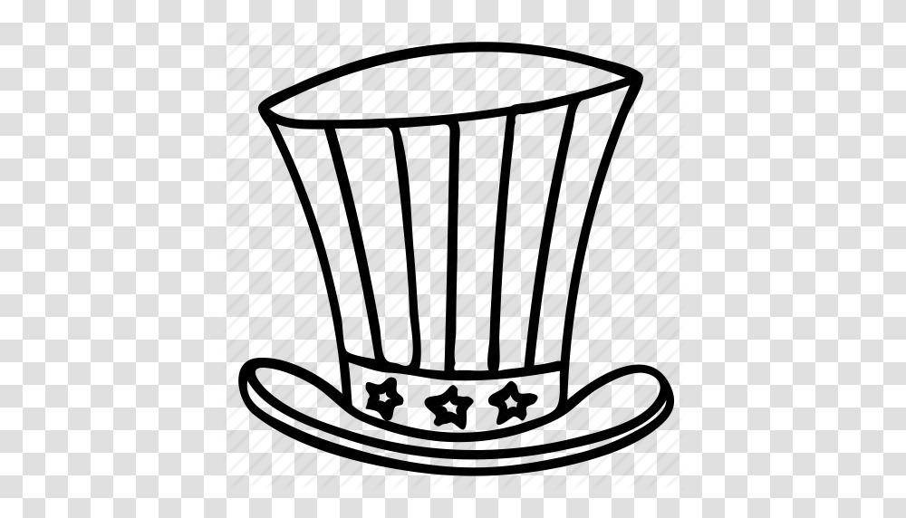 America Flag Hat Patriot Tophat Usa Icon, Rug, Pin, Cylinder Transparent Png