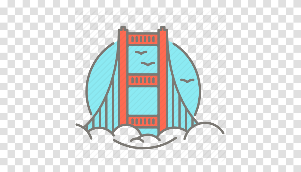 America Golden Gate Bridge San Francisco Tourist Icon Transparent Png