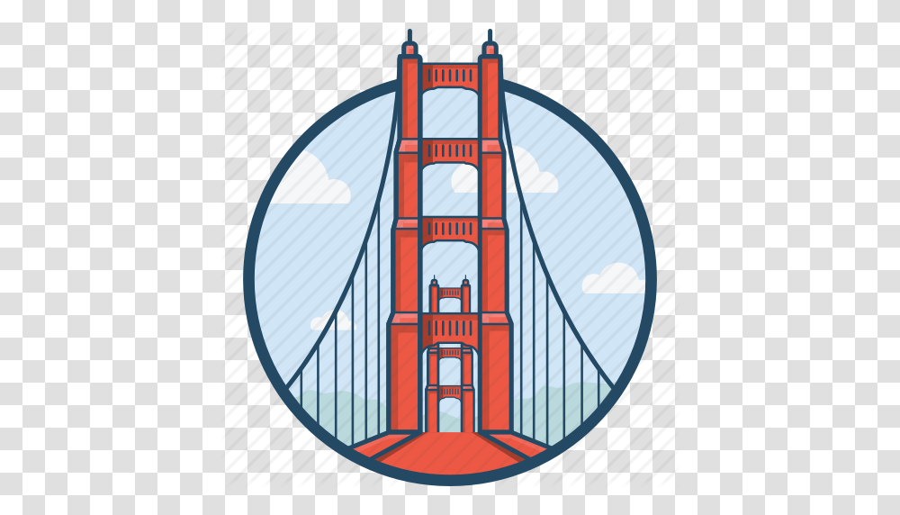 America Golden Gate Golden Gate Bridge San Francisco United, Building, Suspension Bridge Transparent Png