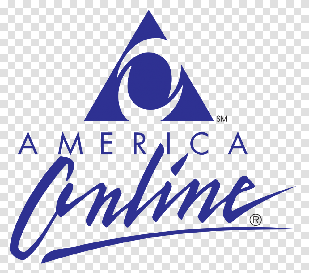 America Online Logo, Poster, Advertisement, Triangle Transparent Png