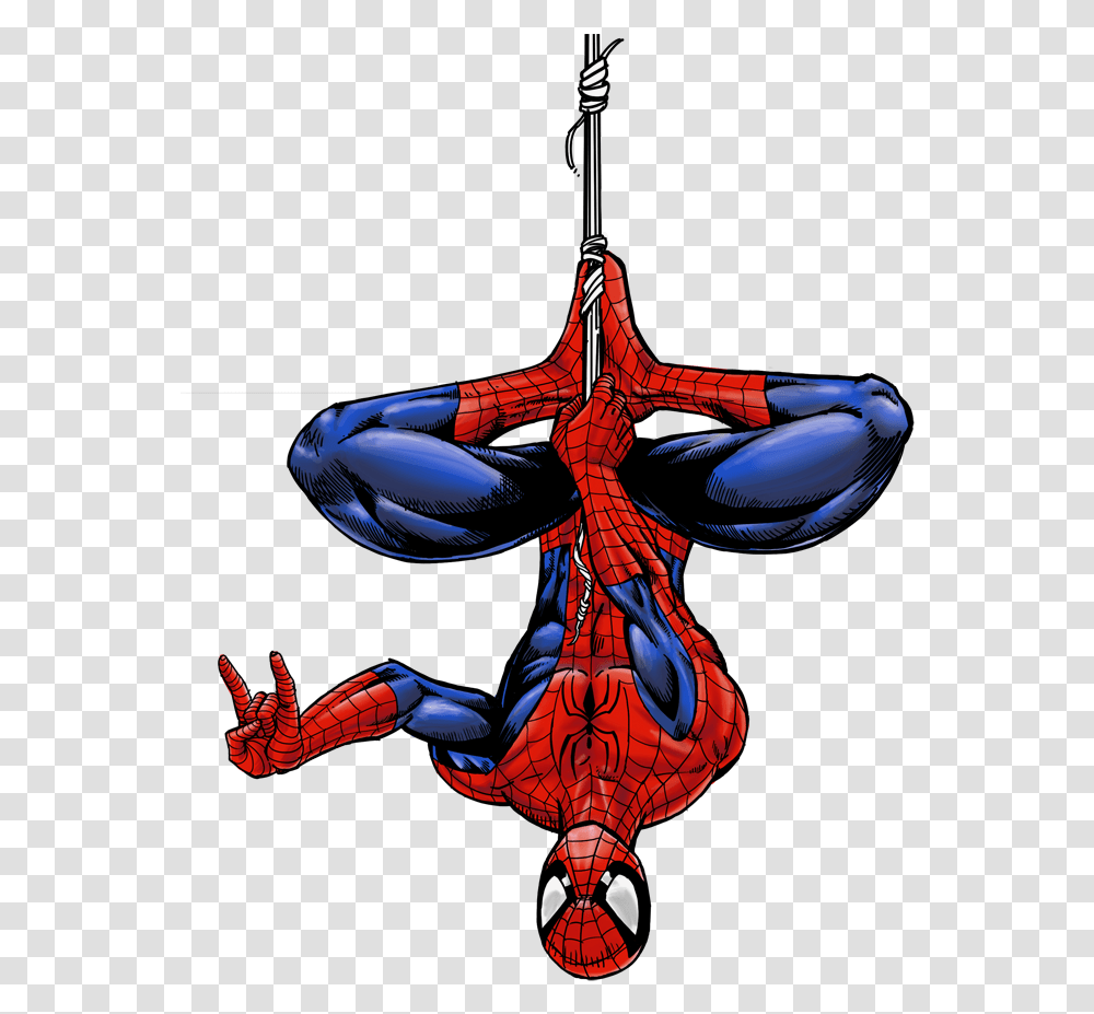 America Superhero Cup Comics Spider Man Captain Clipart Spider Man Upside Down, Person, Human Transparent Png