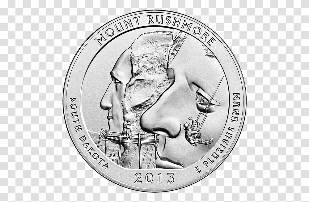 America The Beautiful 2013 5 Oz Silver Atb Mount Rushmore America The Beautiful Mount Rushmore, Money, Coin, Nickel, Person Transparent Png