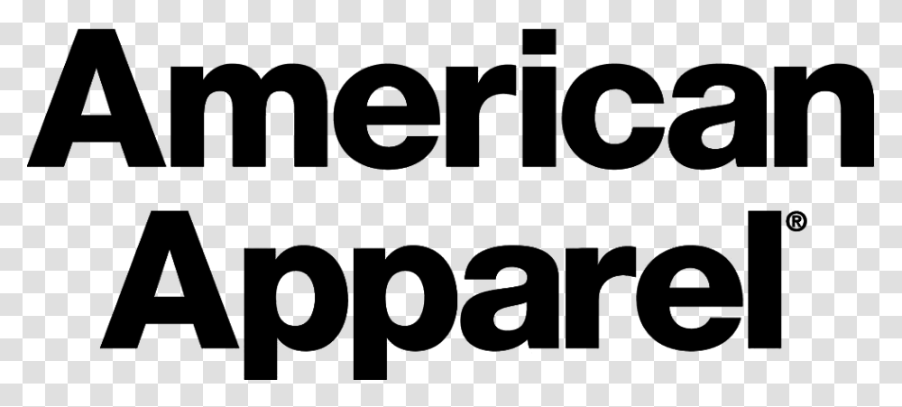 American Apparel Logo White, Word, Alphabet, Number Transparent Png