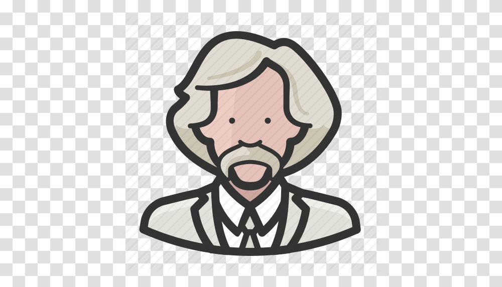 American Author Male Man Mark Twain Twain Writer Icon, Face, Head, Mouth, Lip Transparent Png