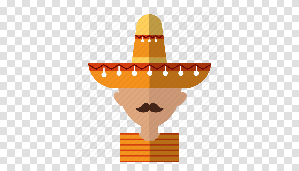 American Avatar Latino Men Mexican Mex Sombrero Icon, Apparel, Hat, Cross Transparent Png