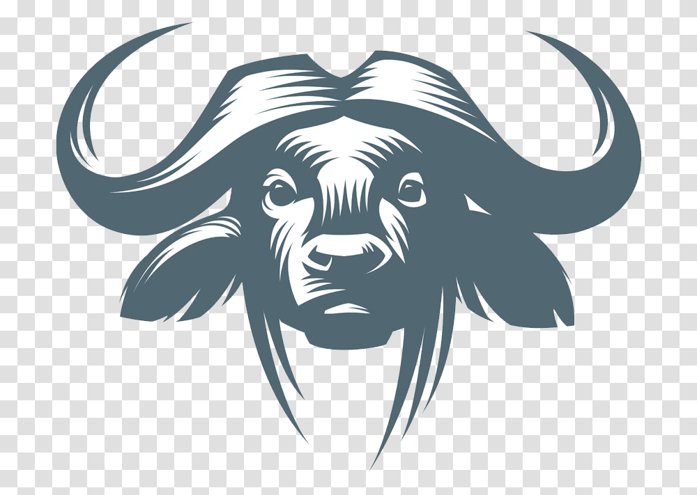 American Bison Water Buffalo Cattle African Buffalo Buffalo Logo, Animal, Mammal, Wildlife, Stencil Transparent Png