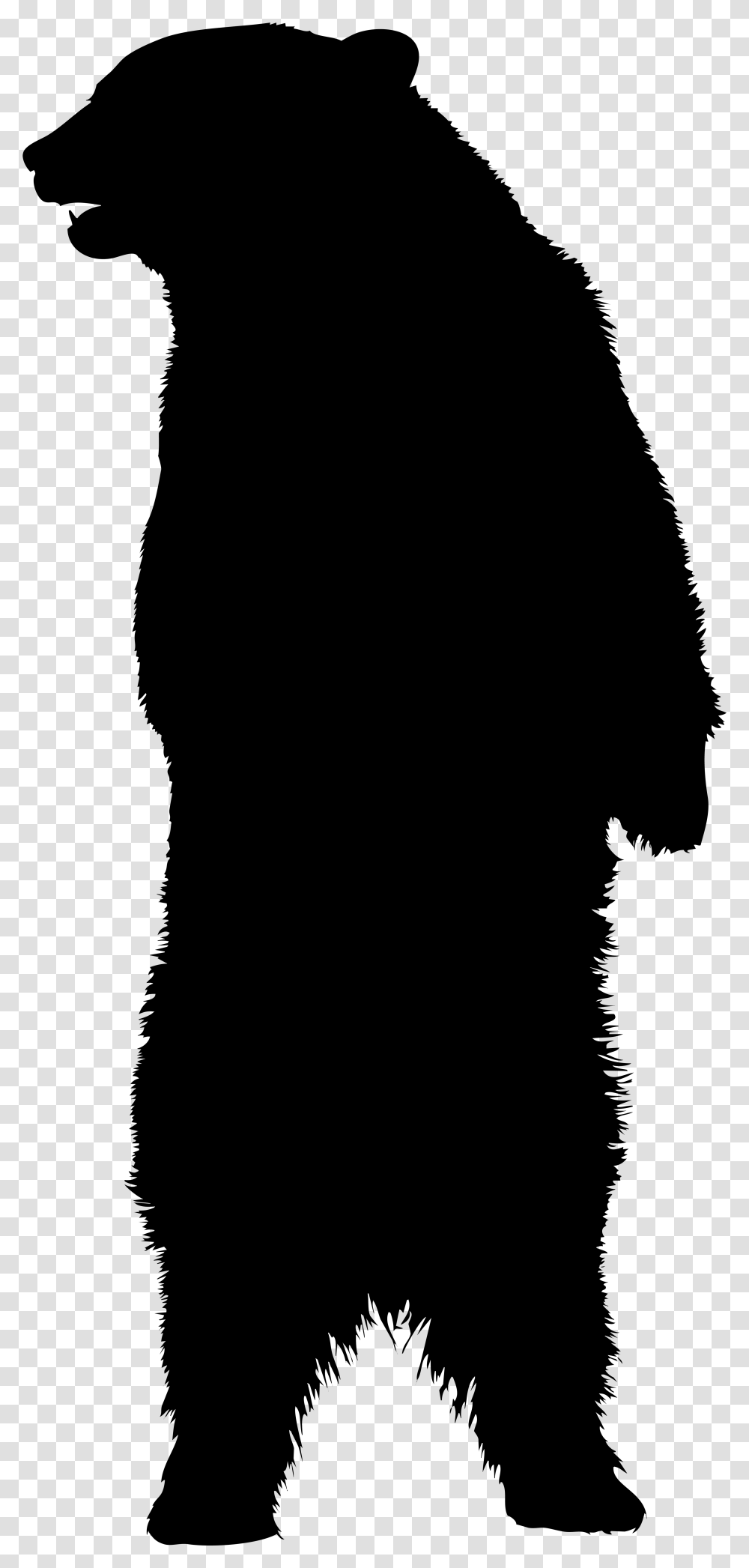 American Black Bear Brown Bear Silhouette Silhouette Bear Clipart, Gray Transparent Png