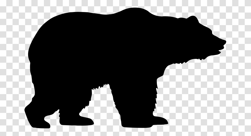 American Black Bear Polar Bear Grizzly Bear Clip Art Silhouette Grizzly Bear Clipart, Wildlife, Animal, Mammal Transparent Png