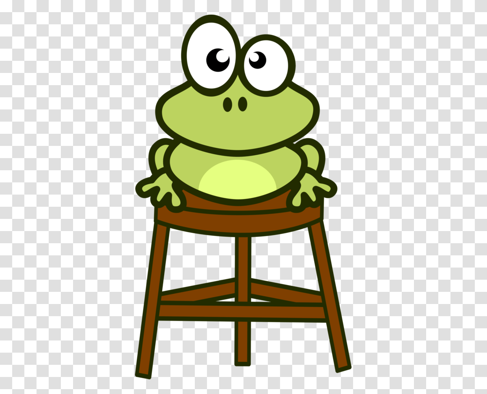 American Bullfrog Edible Frog Cartoon Drawing, Chair, Furniture, Vegetation, Plant Transparent Png