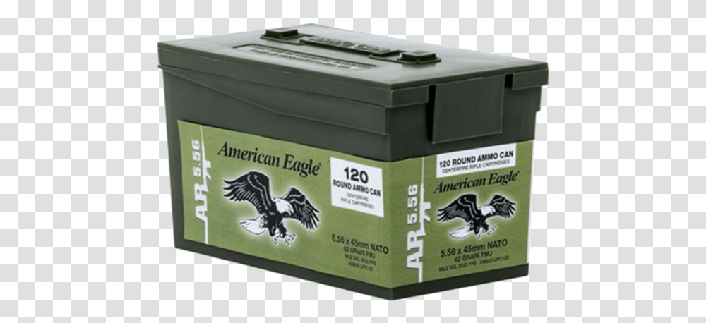 American Eagle Green Tip 5.56 Ammo, Box, Bird, Animal, Carton Transparent Png