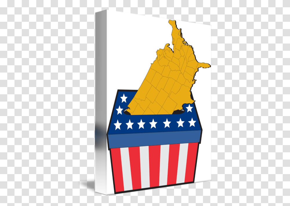 American Election Ballot Box Map Of Usa Transparent Png
