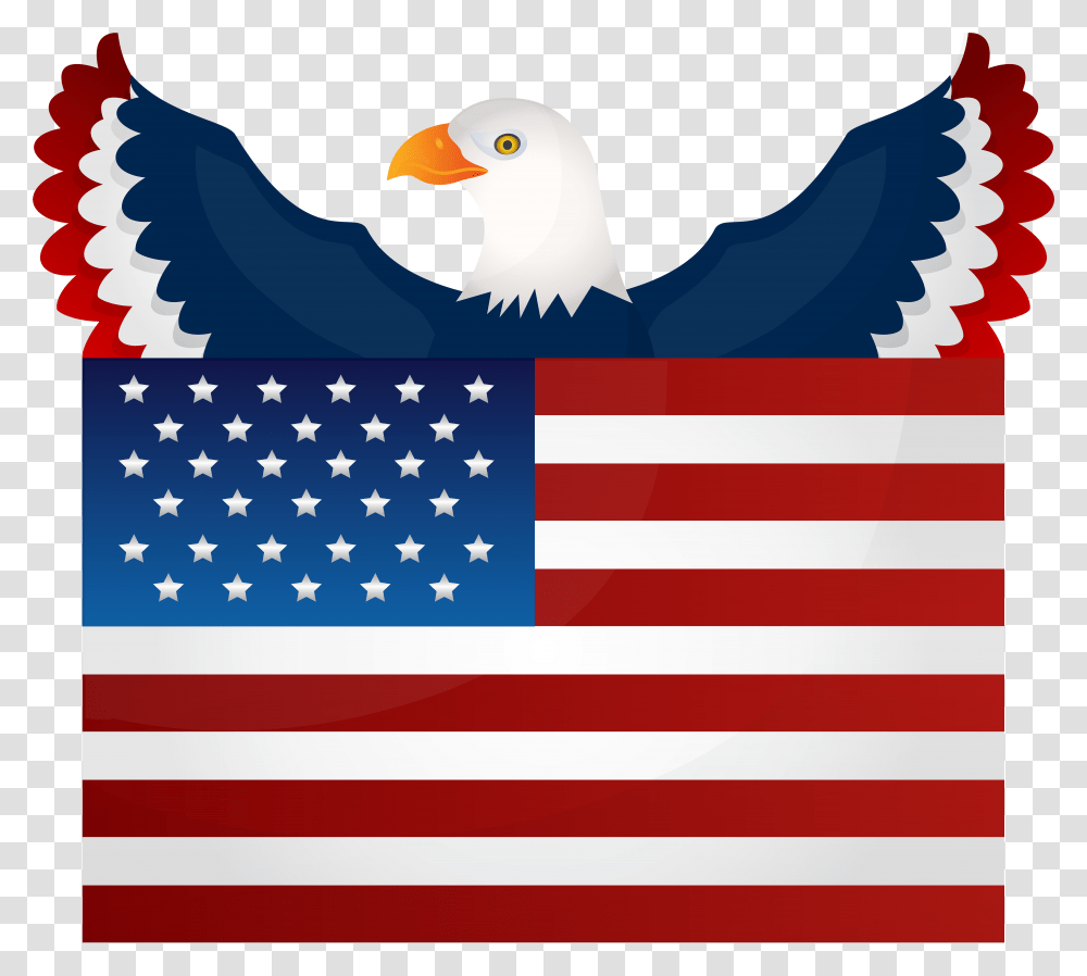 American Flag Background, Bird, Animal, Eagle Transparent Png