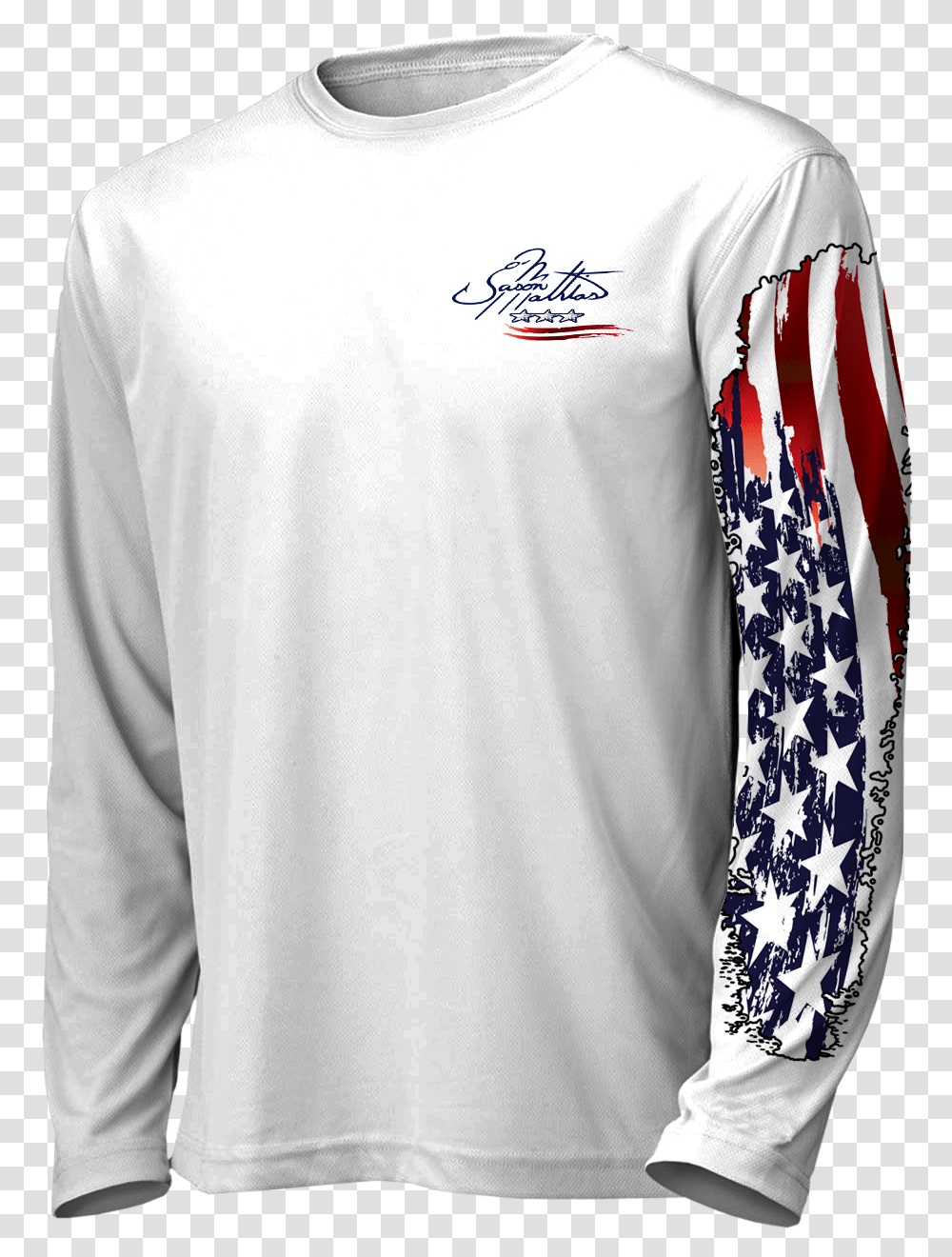 American Flag Bass Front Spiny Lobster T Shirt, Sleeve, Apparel, Long Sleeve Transparent Png