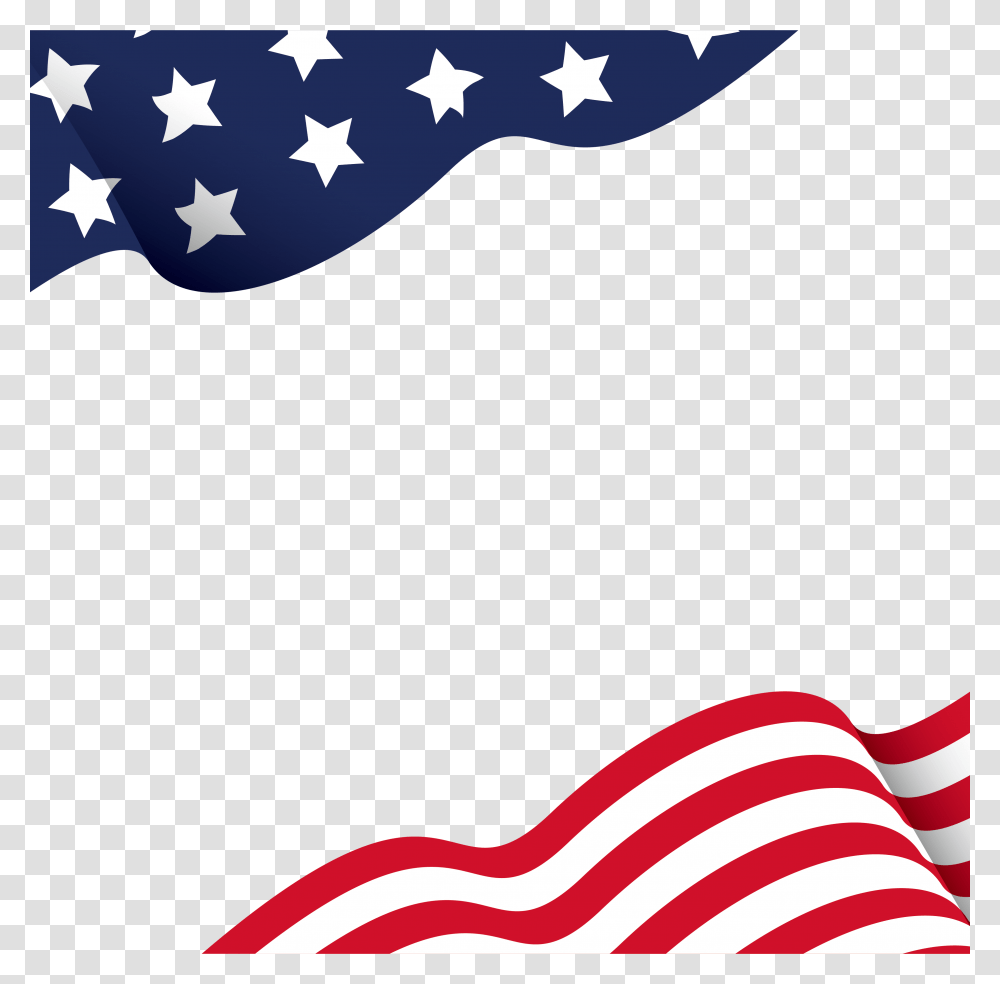 American Flag Borders, Star Symbol Transparent Png