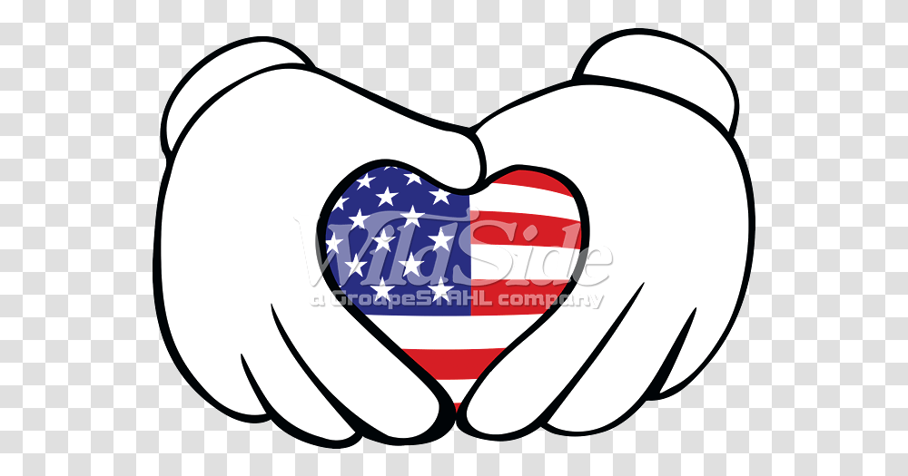 American Flag Cartoon Us Flag Heart Cartoon, Sunglasses, Accessories, Accessory, Hand Transparent Png