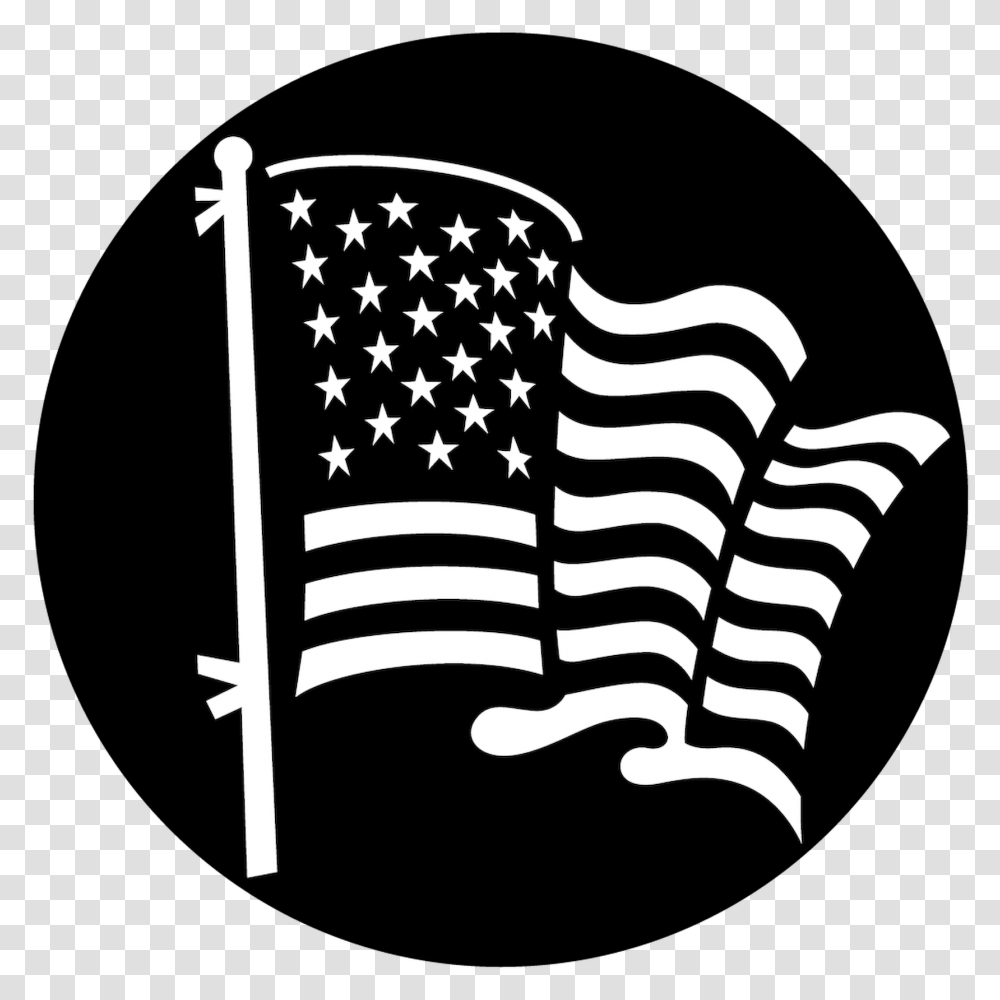 American Flag Circle Black And White Circle Black And White American Flag Transparent Png
