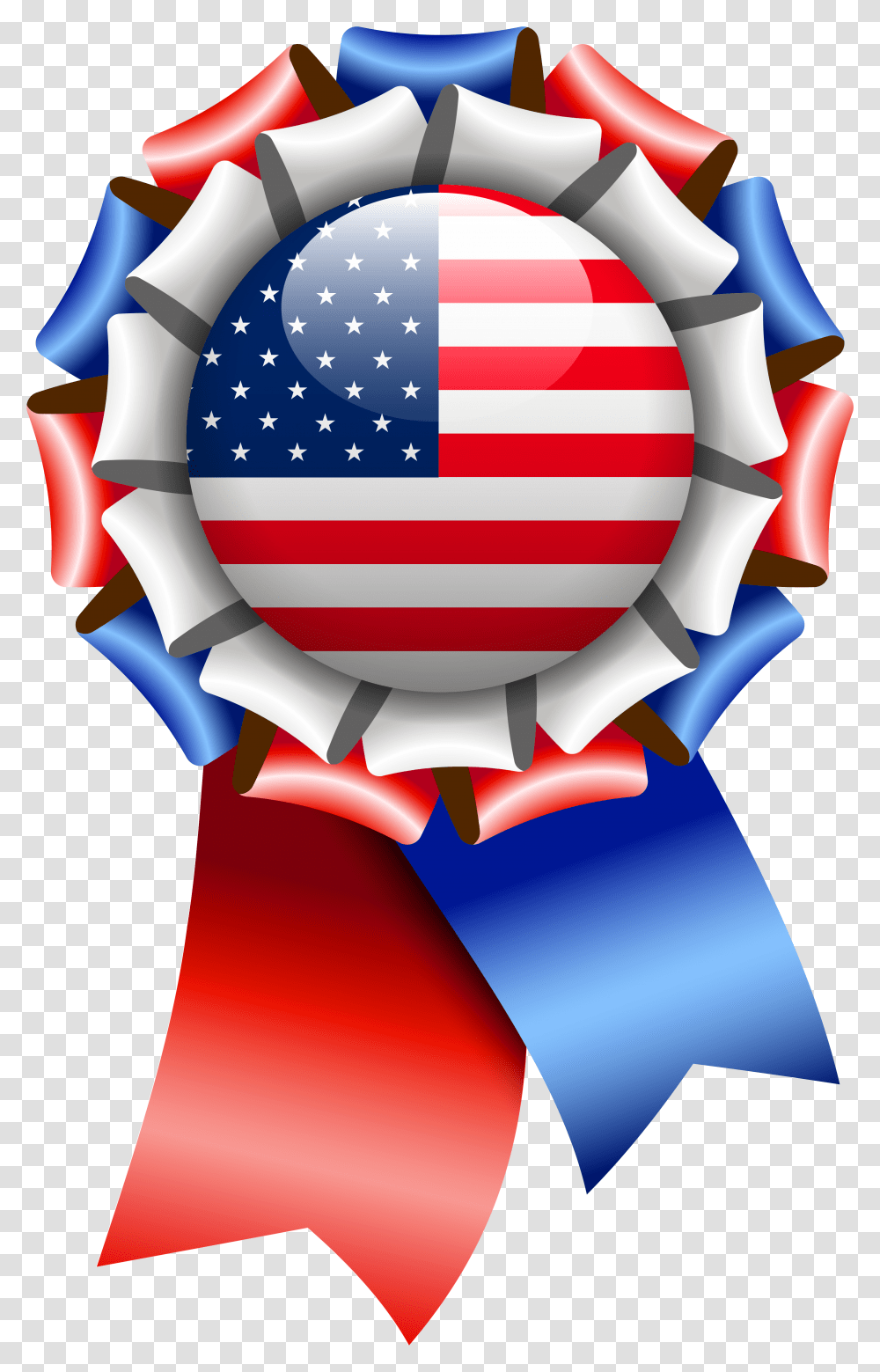 American Flag Clipart Circle Ribbon Design, Life Buoy, Wreath Transparent Png
