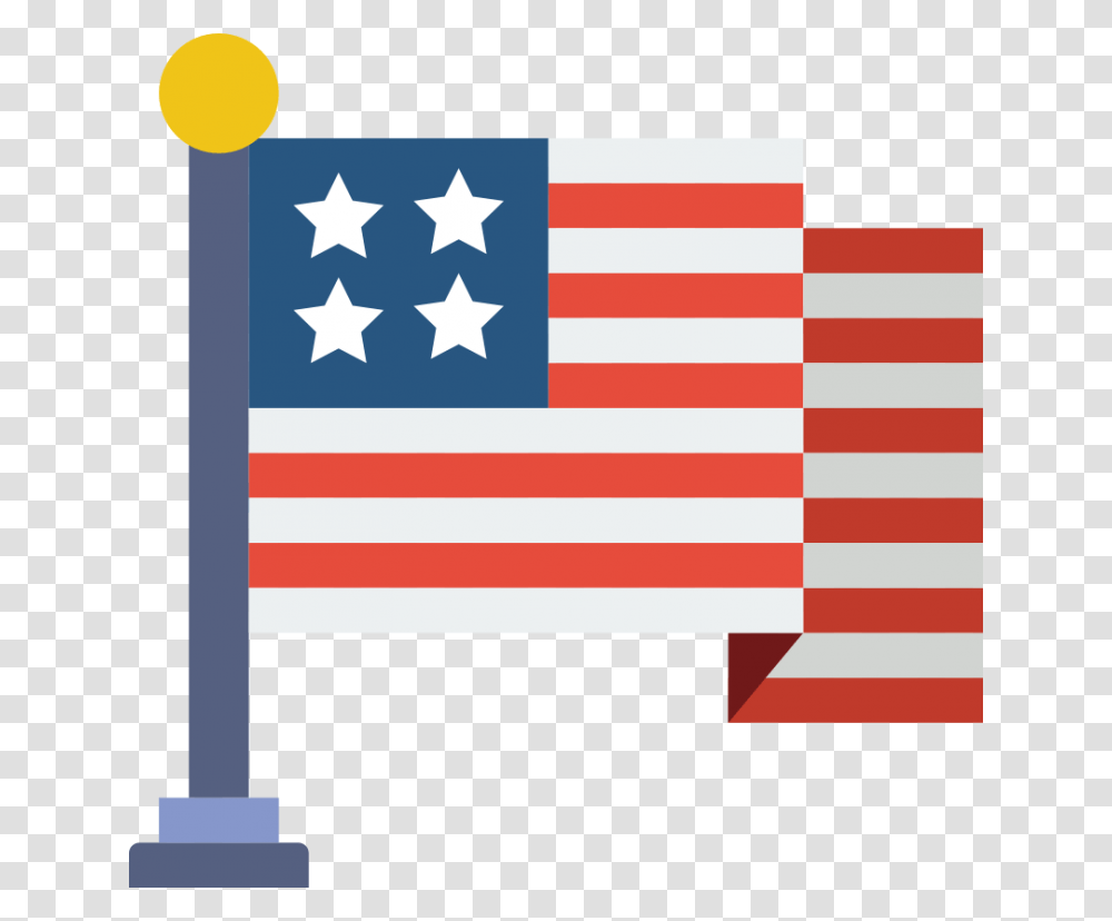American Flag Clipart Flag Usa Flat Icon, Barricade Transparent Png