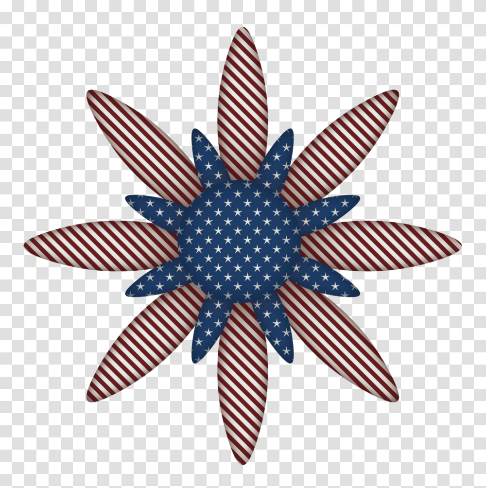 American Flag Clipart Flower, Tie, Star Symbol Transparent Png