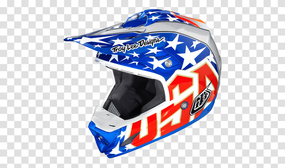 American Flag Dirt Bike Gear Troy Lee, Apparel, Crash Helmet Transparent Png