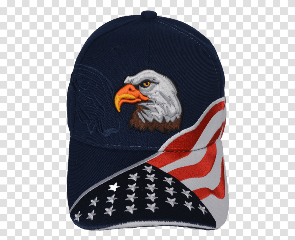 American Flag Eagle Baseball Cap, Apparel, Bird, Animal Transparent Png