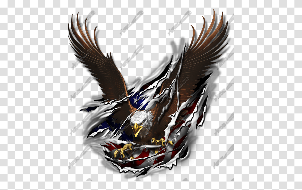 American Flag Eagle Rip, Dragon, Bird Transparent Png