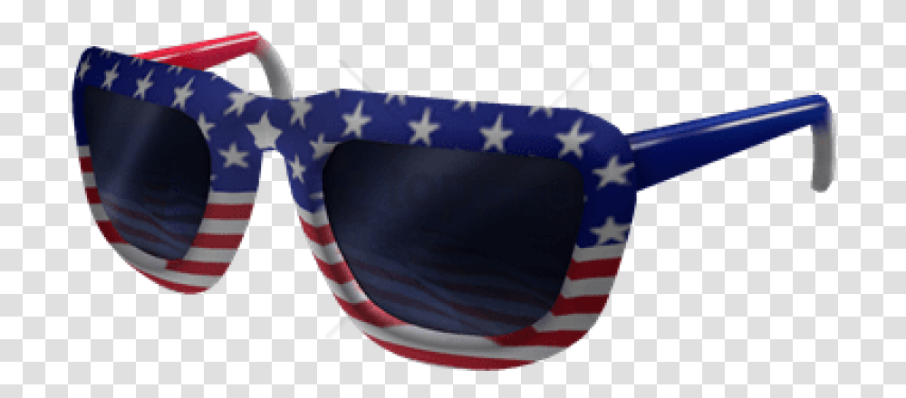 American Flag Glasses American Sunglasses With Background, Hat, Bow, Helmet Transparent Png