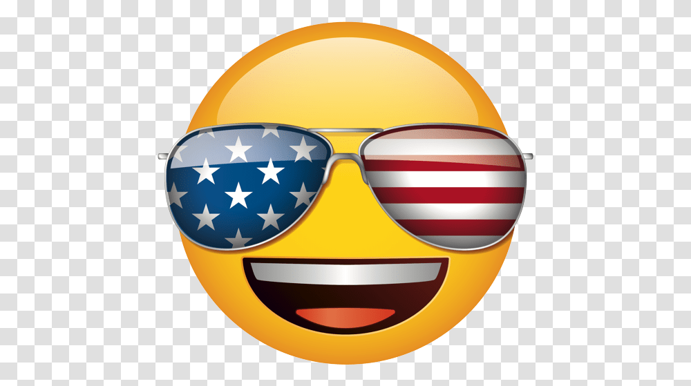 American Flag Glasses Emoji, Helmet, Label Transparent Png