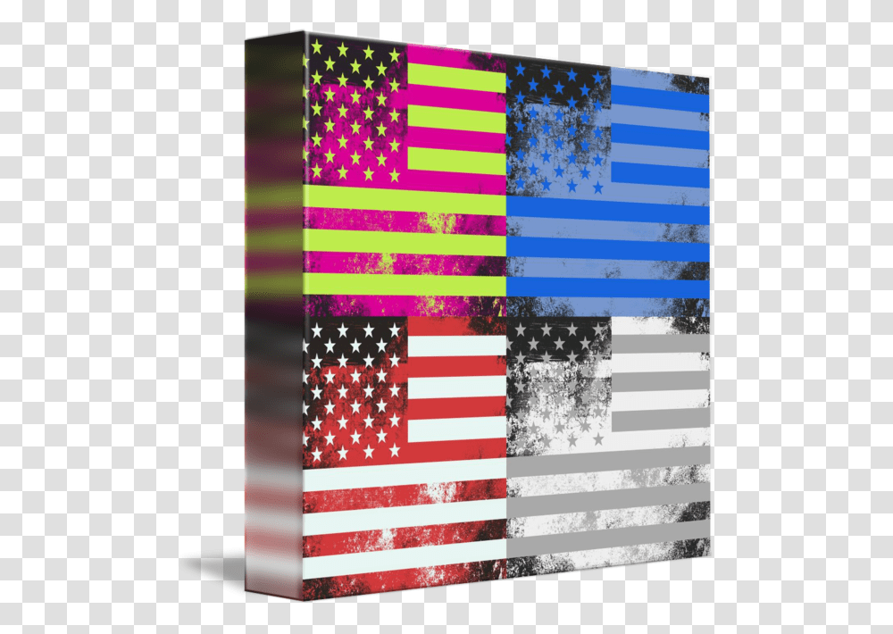 American Flag Grunge Download Usa Flag Pop Art, Collage, Poster, Advertisement Transparent Png