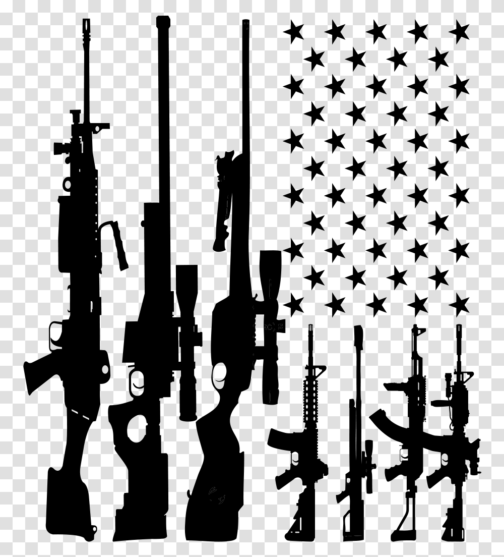 American Flag Guns Svg, Gray, World Of Warcraft Transparent Png