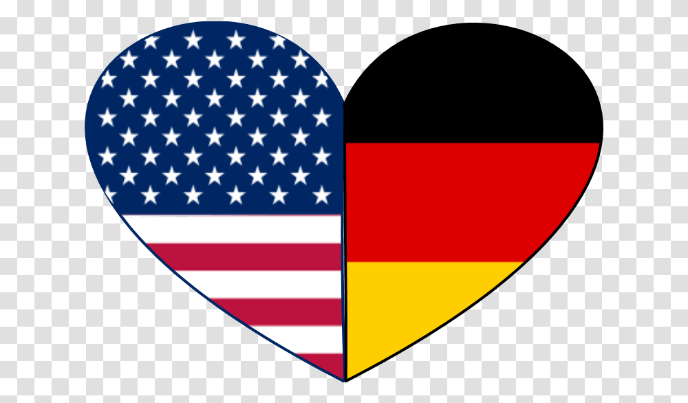 American Flag Heart German And American Flags German American Heart, Symbol, Rug, Logo, Trademark Transparent Png