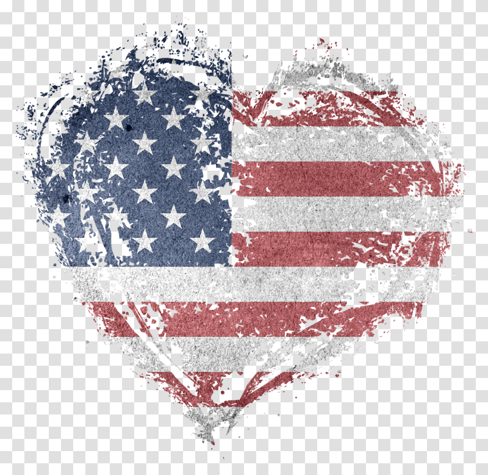 American Flag Heart Usa Usa Heart Transparent Png