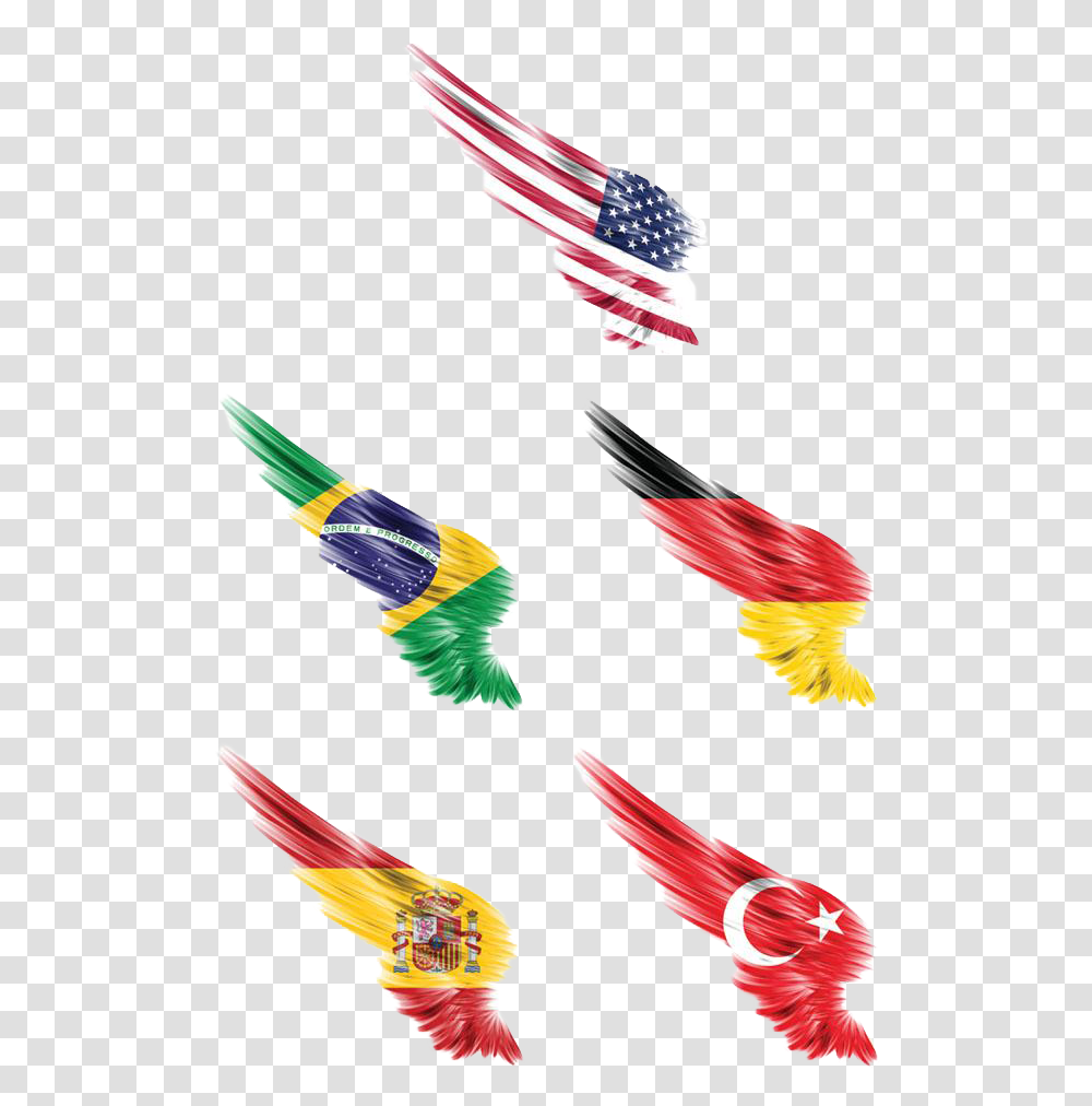 American Flag In Angel Wings, Animal, Bird Transparent Png